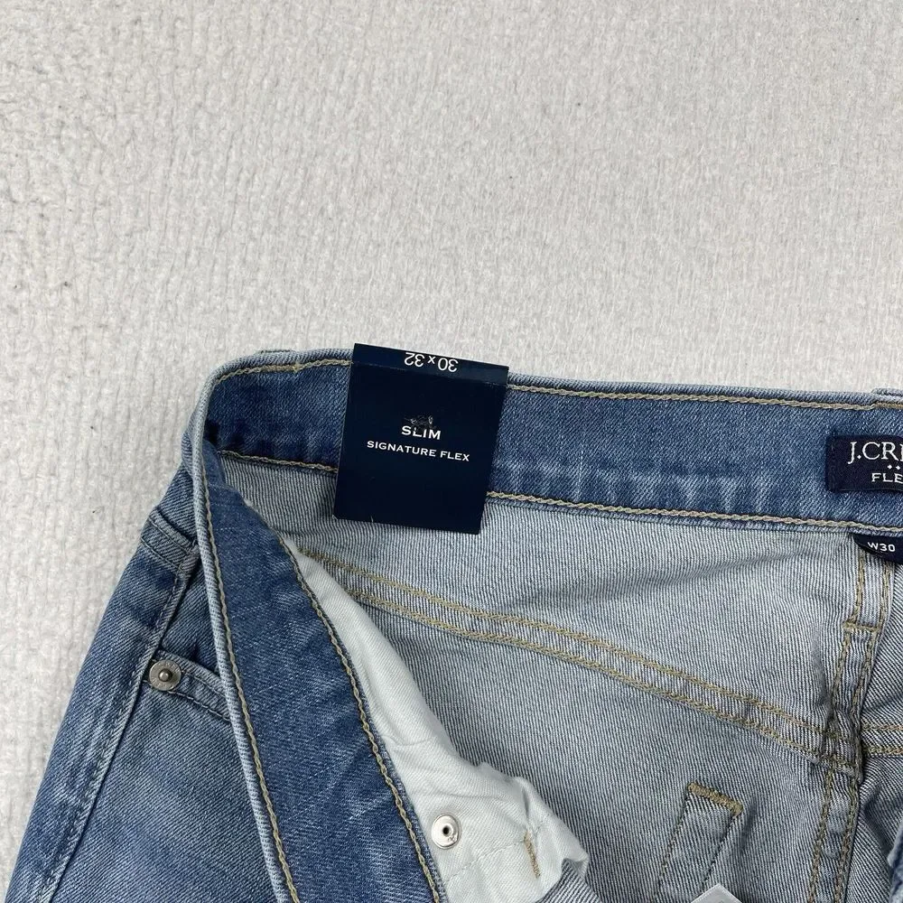 J Crew Jeans Mens‎ 30x32 Slim Blue Denim Flex Casual Work Everyday Pants New